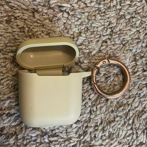 Tan rubber airpod case. For original AirPods only not the pros